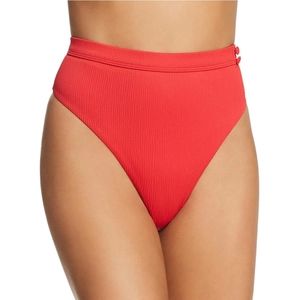 Red Carter Skylark high-waisted bikini bottoms